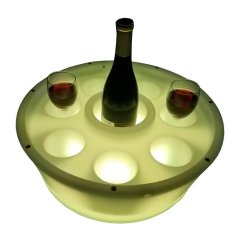 Flydende Drink holder med LED-lys til Spa og Pool - set forfra (Varenr. 325LSB431 - 11373)