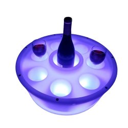 Flydende Drink holder med LED-lys til Spa og Pool - set forfra (Varenr. 325LSB431 - 11371)