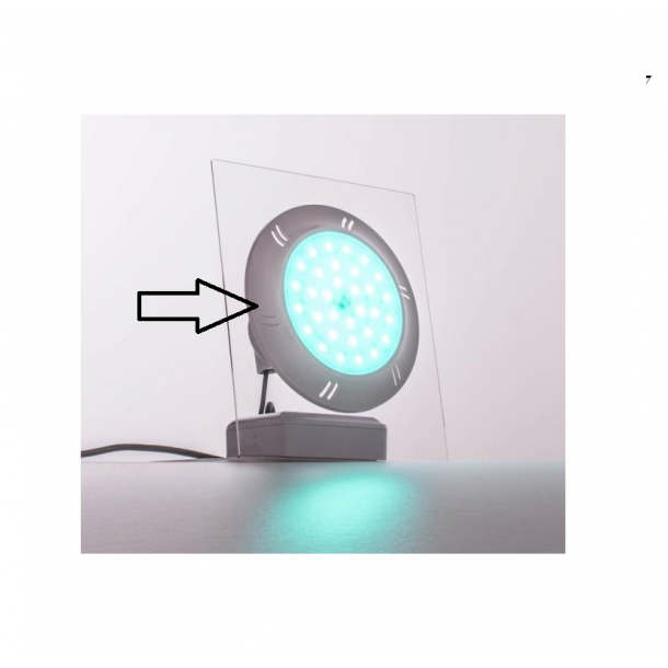 Frontplade i hvid PVC til Adagio+ poollampe