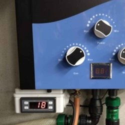 Citytub Arctic Gasovn Isoleret Polyethylen-Thermowood - Grafit sort - LED - Digital