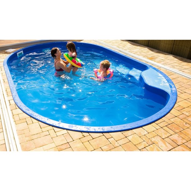 Coral Olymp Oval Glasfiber Pool Pakke 4,5 x 3 x 1,2 m