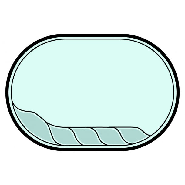 Coral Olymp Oval Glasfiber Pool Pakke 4,5 x 3 x 1,2 m