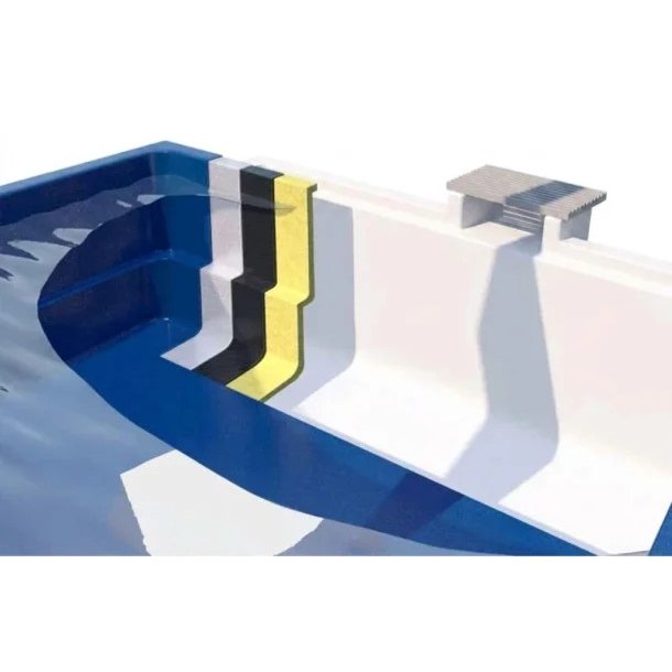 Coral Lyra Glasfiber Pool Pakke 6,18 x 3,14 x 1,4 m