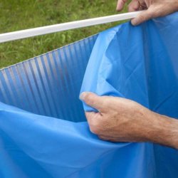 Gre - Liner til runde pools i stl - Ophngningssystem - 2 Strrelser