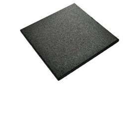 Gummiflise Sort 50x50cm UniSoft