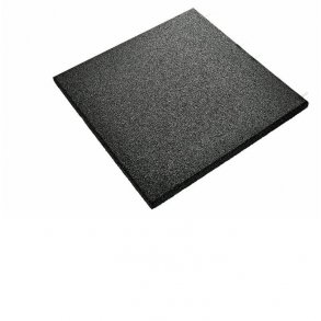 Gummiflise Sort 50x50cm UniSoft