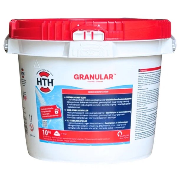 Hth Klor Granulat 10 kg til Pool - uden Cyanursyre