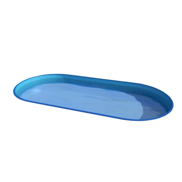 Ibiza oval - 3,20 x 6,00 x 1,20 m - gr&aring; v&aelig;gtykkelse 0,6 mm