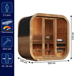 Sauna Icon 125 Thermowood Saml Selv