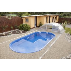 Coral Ikaros Glasfiber Pool Pakke Oval 6,0 x 3,0 x 1,4 m