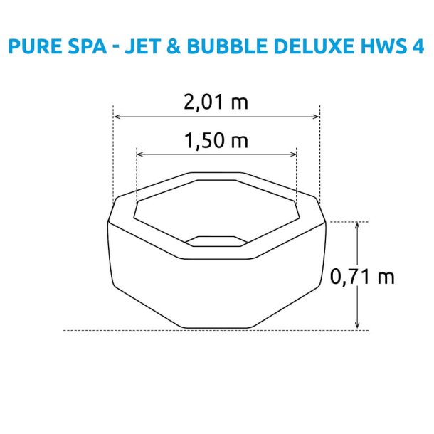 Intex PureSpa DeLuxe HWS 800 Oppustelig Udespa 4 personer