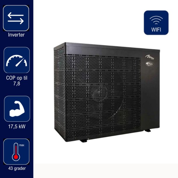 Welldana Poolvarmepumpe Inverter Plus 17,5 kw