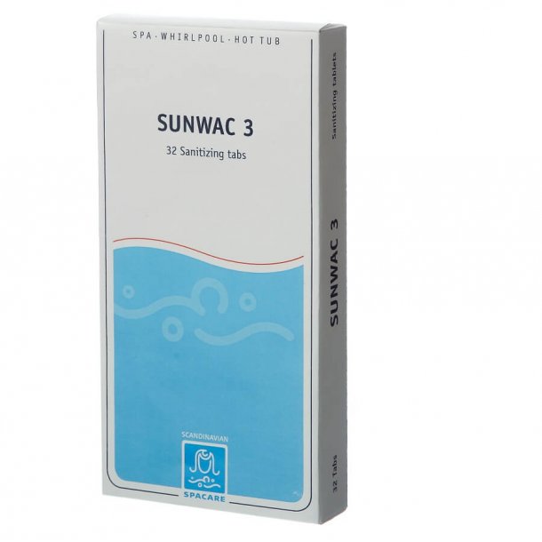 Spacare Sunwac 3 - Klortablet til Indendrs Spa - 32 stk