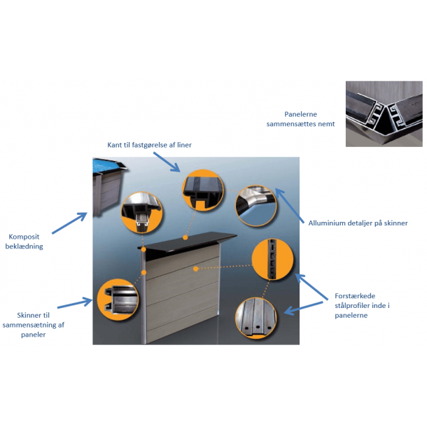 Komposit Tr Pool Rektangulr 3,26 m Hjde 0,96 m Gre