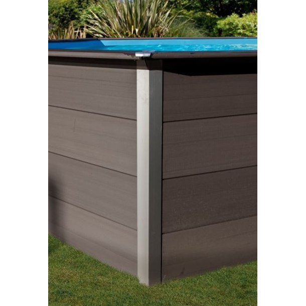Komposit Tr&aelig; Pool Rektangul&aelig;r 606x326x124 cm