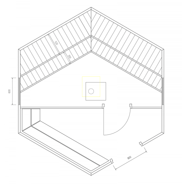 Kota Sauna Hytte med brndeovn 2 rum 9 m2