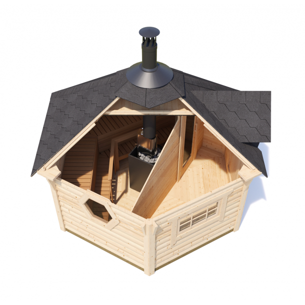 Kota Sauna Hytte med brndeovn 2 rum 9 m2