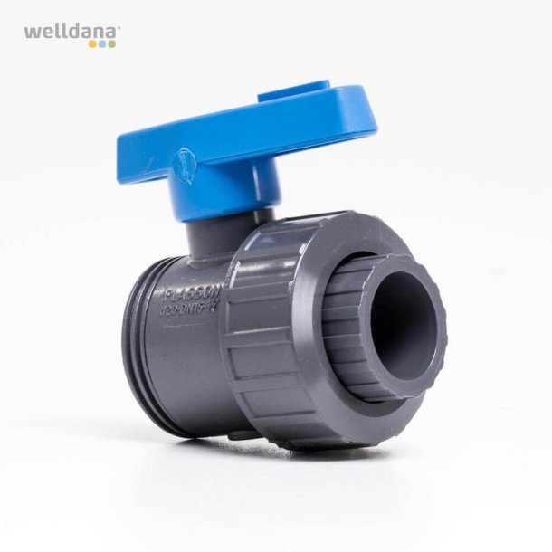 Kugleventil - PVC - 2-vejs - Ø50 mm - til limning