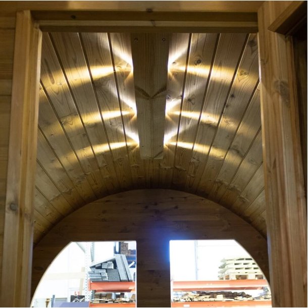 LED Belysning til liggende Tnde Sauna med 8 Leds