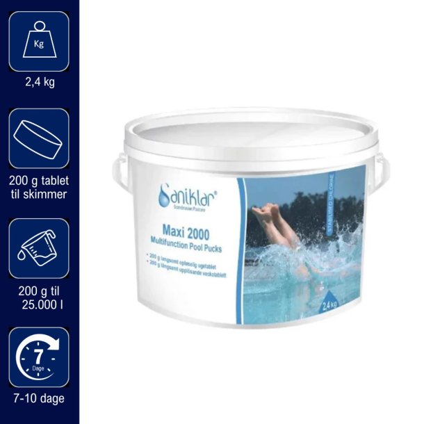 Saniklar Maxi 2000 klortablet  2,4 kg
