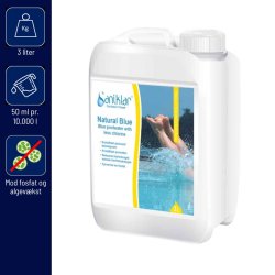 Saniklar Natural Blue 3 liter Bl&aring;t Poolvand