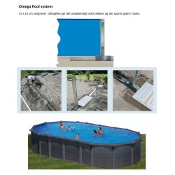 Gre - Oval Stlvgs Pool 7,3 x 3,75 m Hjde 1,32 m Uden ben