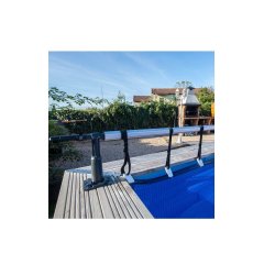 Opruller til termo cover p� fritst�ende tr�pool - set forfra p� hvid baggrund (Varenr. CRP58 - 15082)