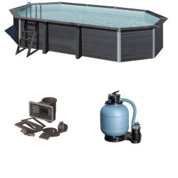 Komposit Tr Pool Oval H 1,24 m Fs i 3 strrelser