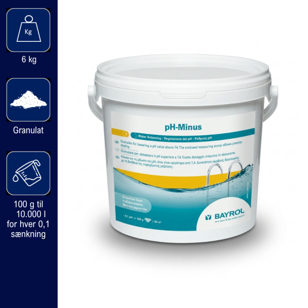 pH Minus 6 kg til Pool og Spa - Bayrol