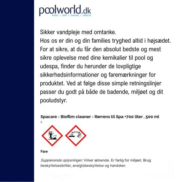 Spacare - Pipe Cleaner Plus - Biofilm cleaner Spa +500 liter  - 500 ml