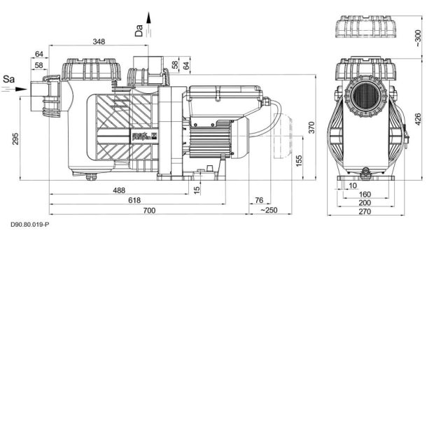 Speck Poolpumpe Badu Eco Flex 2,2 kW - frekvensstyret