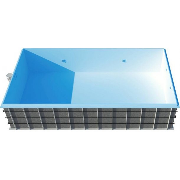 PP Pool med Skimmer Caribic - Hvid