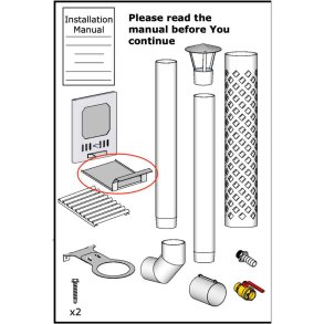 Reservedel - Askeskuffe til brndeovn - Vildmarksbad De Luxe