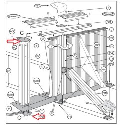 Gre Metal del til at fastgre post til stlvg p Pool- Del PU
