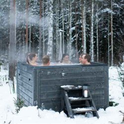 REXENER Polar - Vildmarksbad med Dieselvarmer - Gabro Black Night