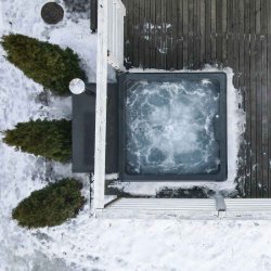 REXENER Polar - Vildmarksbad med Dieselvarmer - Gabro Black Night