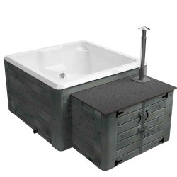 REXENER Polar - Vildmarksbad med Dieselvarmer - Arctic White Day