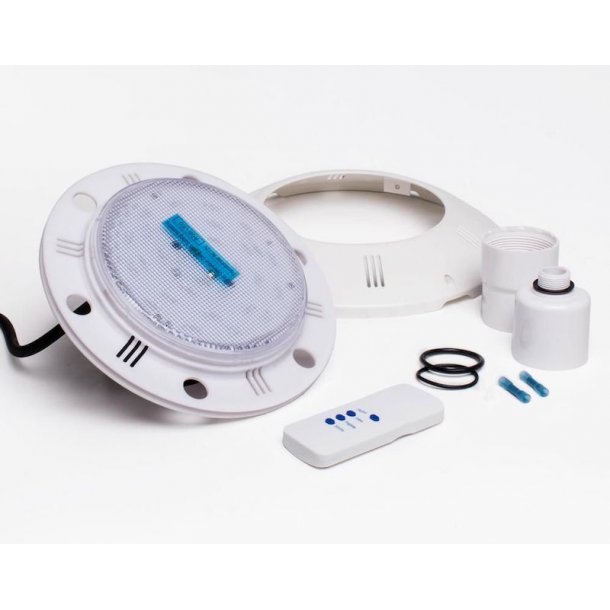 Flad LED lampe RGB til pool med fjernbetjening