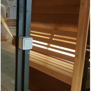 Led lys og rygsttte til Tnde Sauna