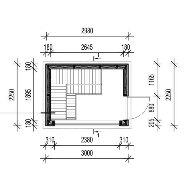 Sauna hytte - Kalle - Fuldt Isoleret
