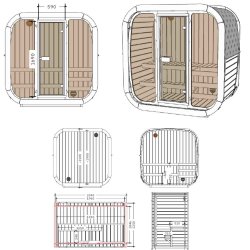 Sauna Icon 125 Thermowood Saml Selv