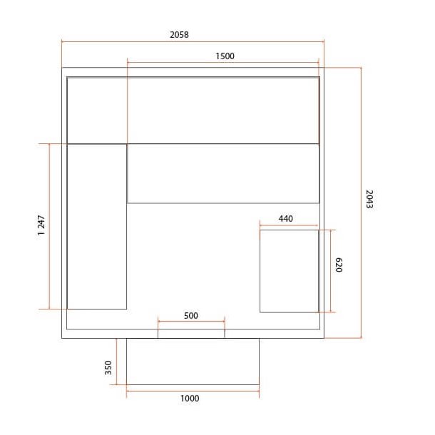 Holls Firkantet Sauna Tnde Nova - Grantr - Saml Selv