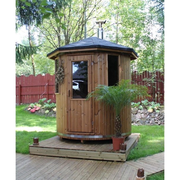 Sauna Tnde Thermowood 180 Brndeovn-Stlplade Saml selv