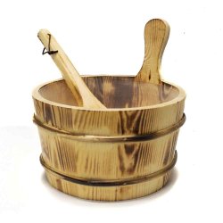 Sauna Spand - Brndt Fyr med plastindsats inkl. Trse