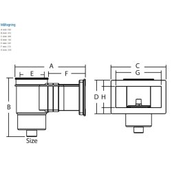 Skimmer til Hj vandstand og bred bning - Liner Pool