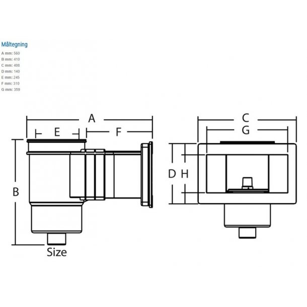 Skimmer til Hj vandstand og bred bning - Liner Pool