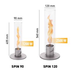 SPIN 120 Table-top fireplace Gr