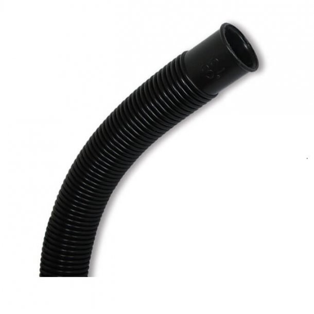 Spiral Slange 32 mm - Sort - Pris per 1,25 m