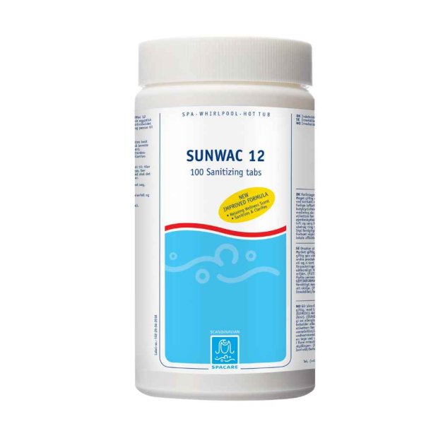 Spacare Sunwac 12 - Klor Tablet Hurtig - 10 g - 100 stk - 1 kg