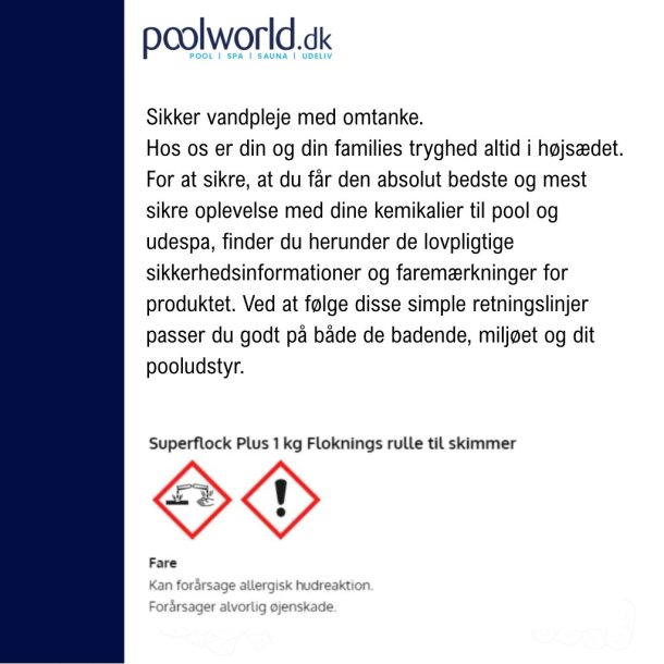 Bayrol Superflock plus - Flokmiddel i sokker - 8 poser - 1 kg